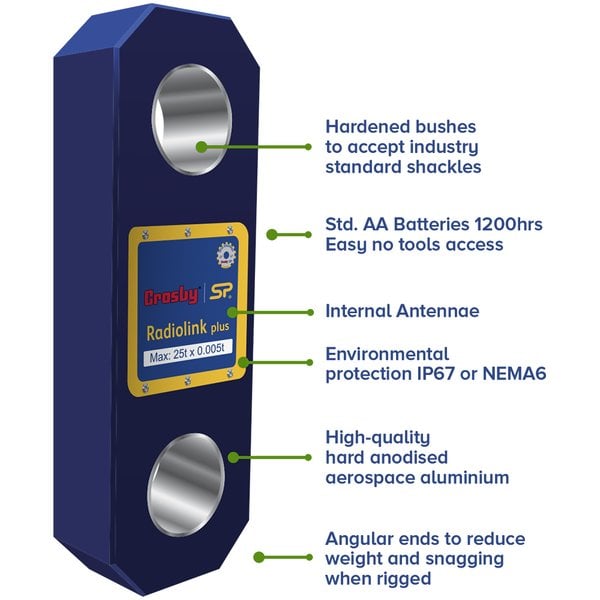 Straightpoint RLP6T5-ATEX Radiolink Plus Wireless Dynamometer with Remote Display, 13,000 lb / 6.5te - ATEX Certified - 2789291